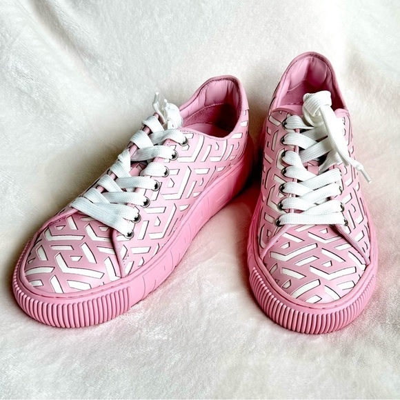 New! VERSACE Shoes, Size 41, Unisex, Versace Greca Lasercut Shoes in Pink - Picture 2 of 13
